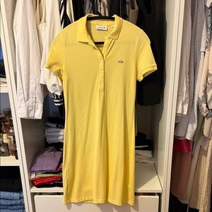 Lacoste Yellow Polo Shirt Dress